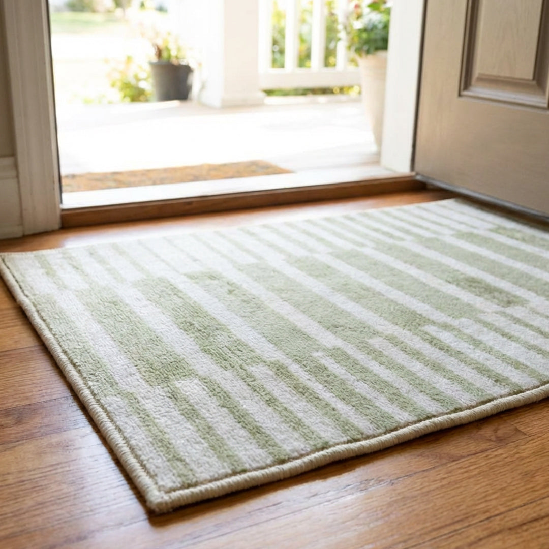 Muddy Carpet Creamline Washable Area Rugs for Living Room, Bedroom & Dining Room – Modern Soft Low Pile Non Slip Carpet – Pet Friendly Waterproof Foldable Rugs for Home