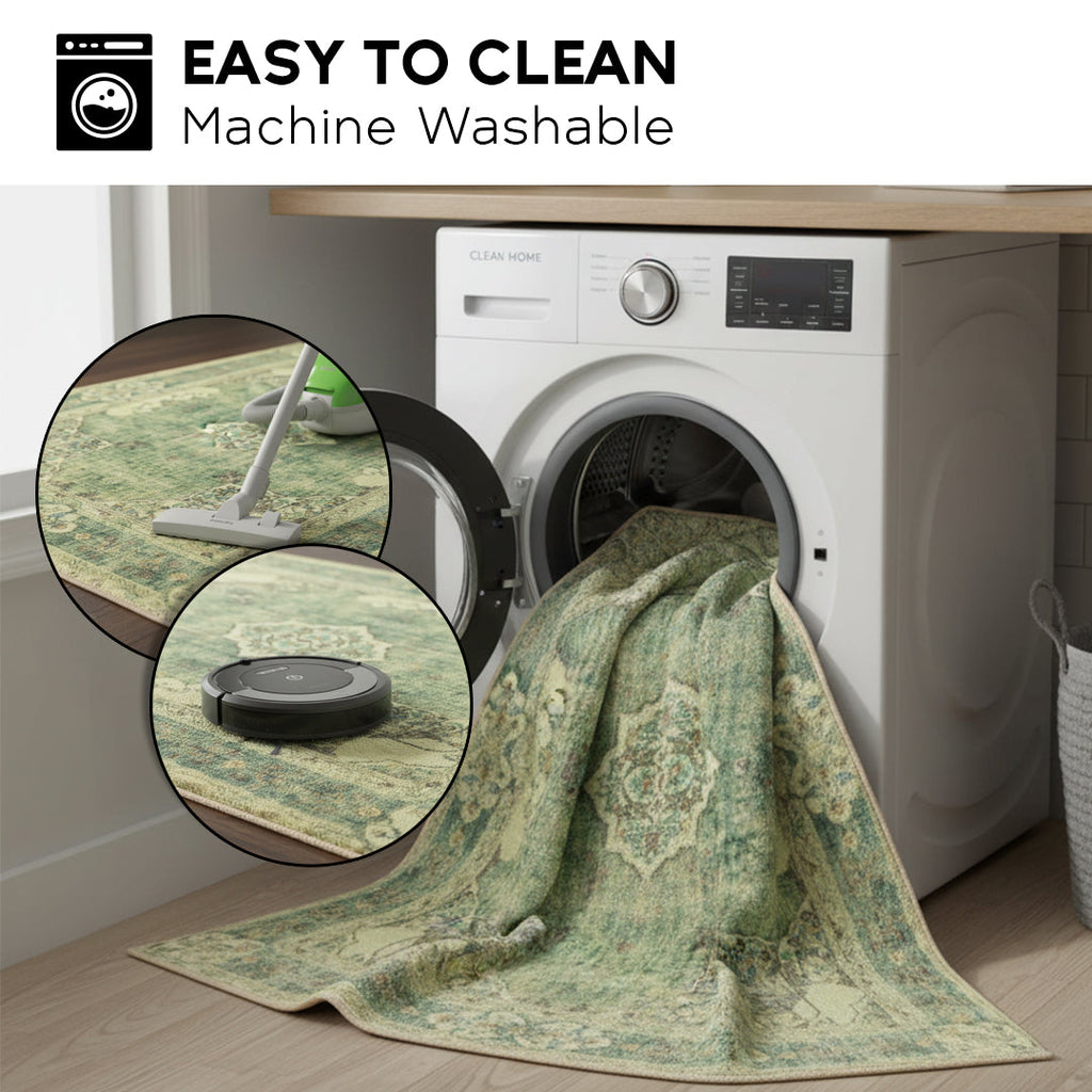 Muddy Carpet Majestic Washable Area Rugs for Living Room, Bedroom & Dining Room – Modern Soft Low Pile Non Slip Carpet – Pet Friendly Waterproof Foldable Rugs for Home