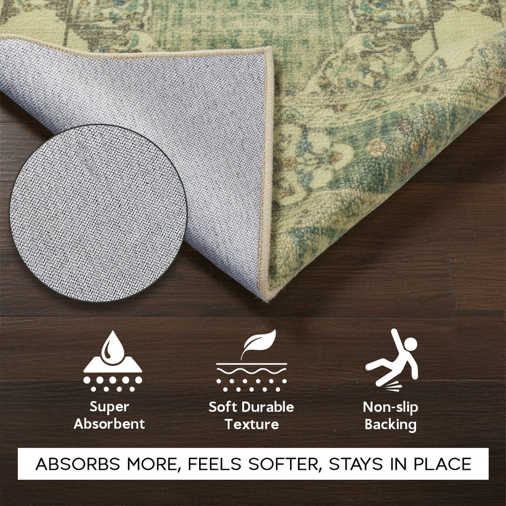 Muddy Carpet Majestic Washable Area Rugs for Living Room, Bedroom & Dining Room – Modern Soft Low Pile Non Slip Carpet – Pet Friendly Waterproof Foldable Rugs for Home