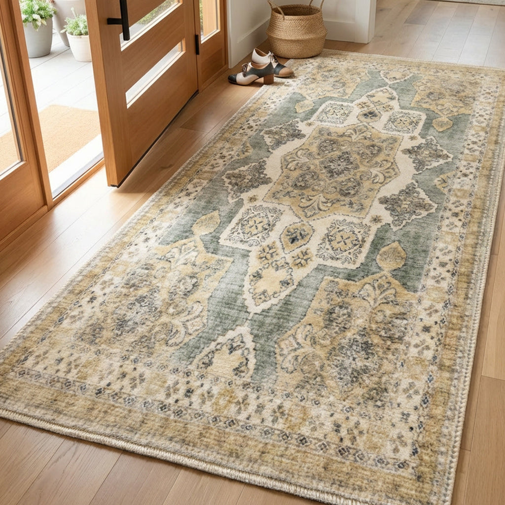 Muddy Carpet Monarch Washable Area Rugs for Living Room, Bedroom & Dining Room – Modern Soft Low Pile Non Slip Carpet – Pet Friendly Waterproof Foldable Rugs for Home