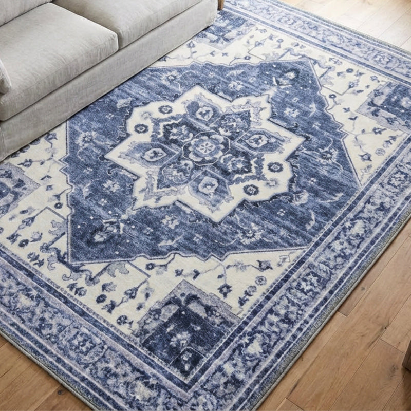 Muddy Carpet Admiral Washable Area Rugs for Living Room, Bedroom & Dining Room – Modern Soft Low Pile Non Slip Carpet – Pet Friendly Waterproof Foldable Rugs for Home
