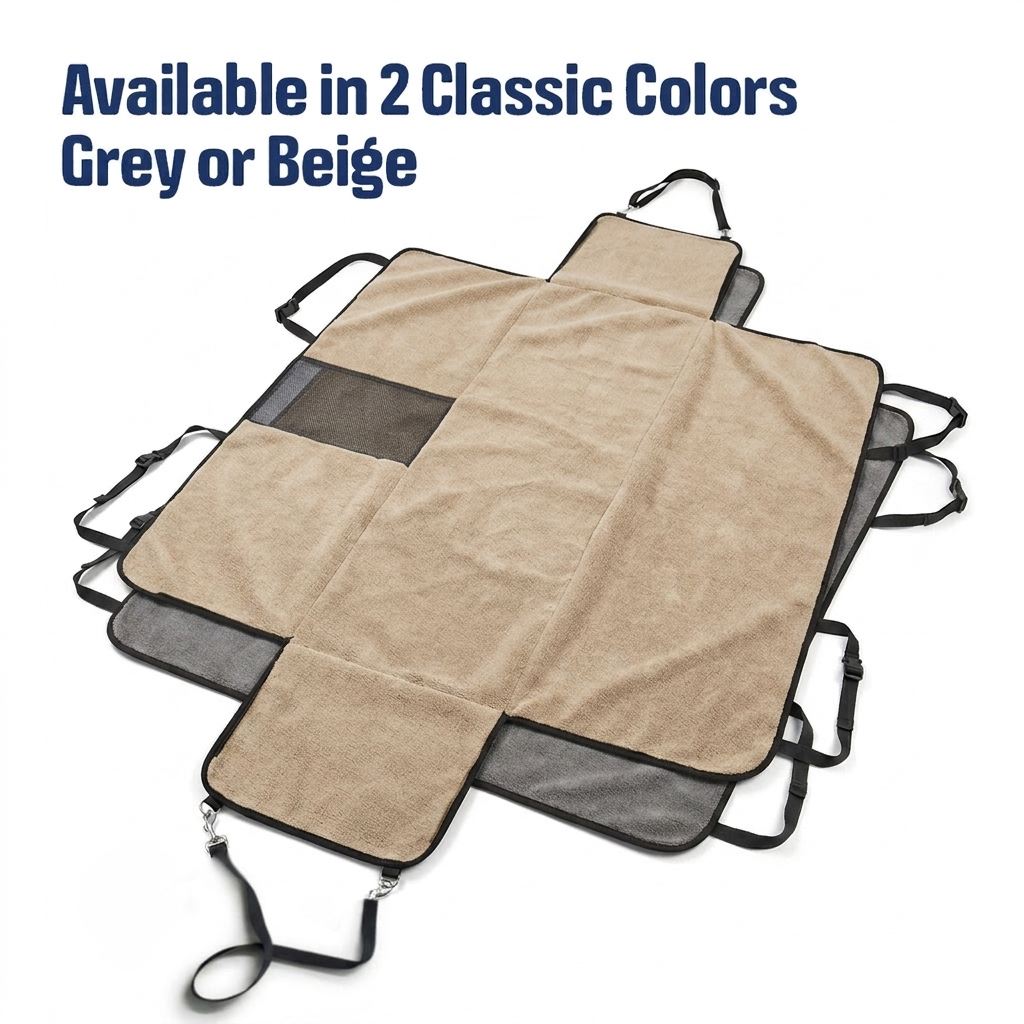 Muddymats® Petite Chenille Dog Car Seat Cover for Back Seat, 100% Waterproof Dog Hammock for Car, SUVs & Trucks, Heavy Duty, Scratch Proof Car Seat Cover, Slip Resistant Backing & Side Flaps