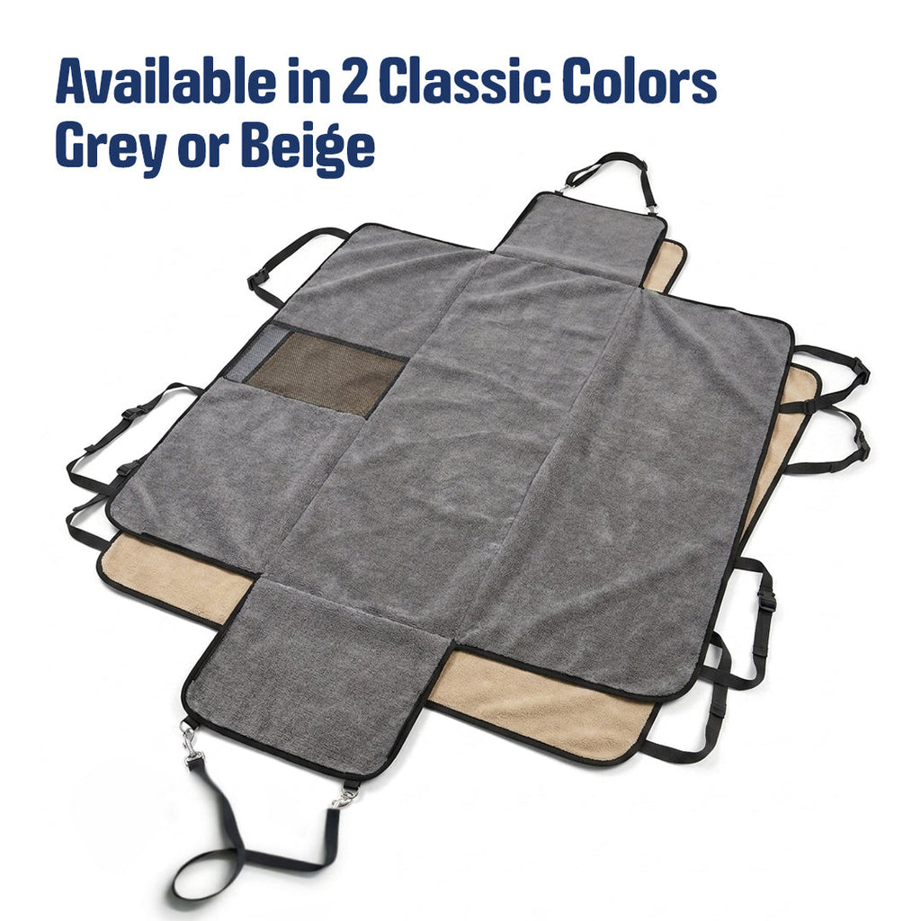 Muddymats® Petite Chenille Dog Car Seat Cover for Back Seat, 100% Waterproof Dog Hammock for Car, SUVs & Trucks, Heavy Duty, Scratch Proof Car Seat Cover, Slip Resistant Backing & Side Flaps