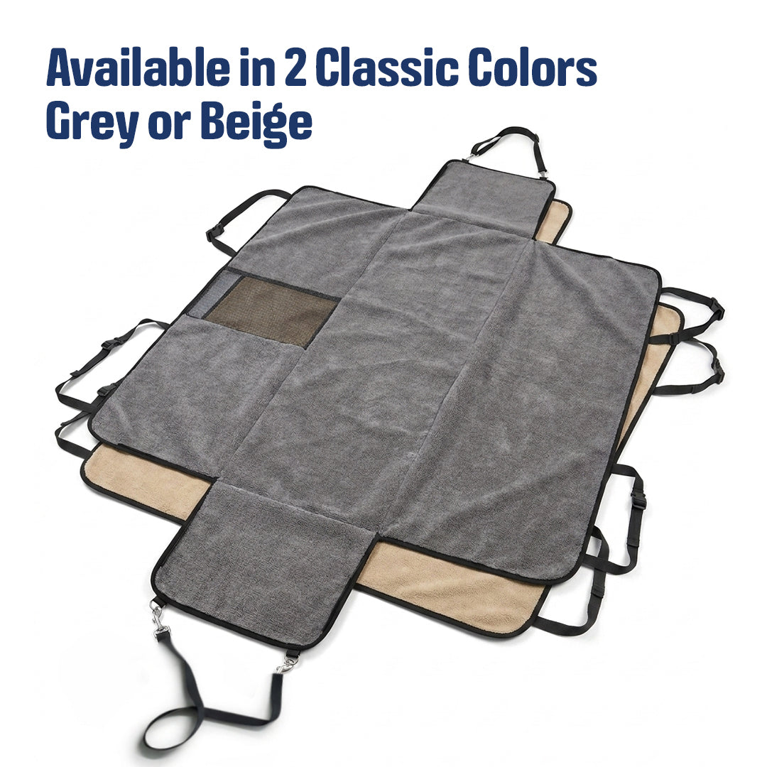 Muddymats® Petite Chenille Dog Car Seat Cover for Back Seat, 100% Waterproof Dog Hammock for Car, SUVs & Trucks, Heavy Duty, Scratch Proof Car Seat Cover, Slip Resistant Backing & Side Flaps