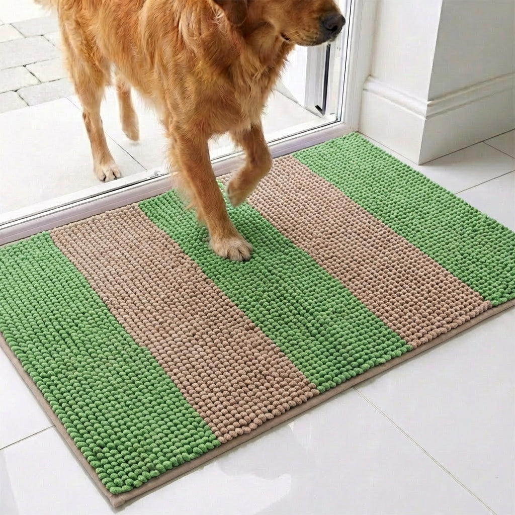 Muddymats® Vertical Loop Design Super Absorbent Chenille Dog Door Mat for Muddy Paws – Non-Slip, Machine Washable Indoor Entry Rug, Quick-Dry Pet Mat for Entryway
