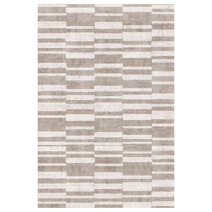 Muddy Carpet Brickline Washable Area Rugs for Living Room, Bedroom & Dining Room – Modern Soft Low Pile Non Slip Carpet – Pet Friendly Waterproof Foldable Rugs for Home