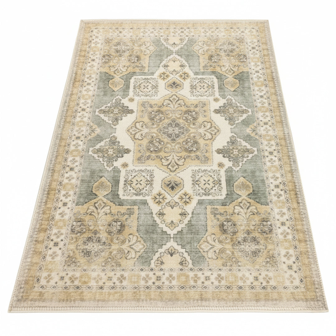 Muddy Carpet Monarch Washable Area Rugs for Living Room, Bedroom & Dining Room – Modern Soft Low Pile Non Slip Carpet – Pet Friendly Waterproof Foldable Rugs for Home