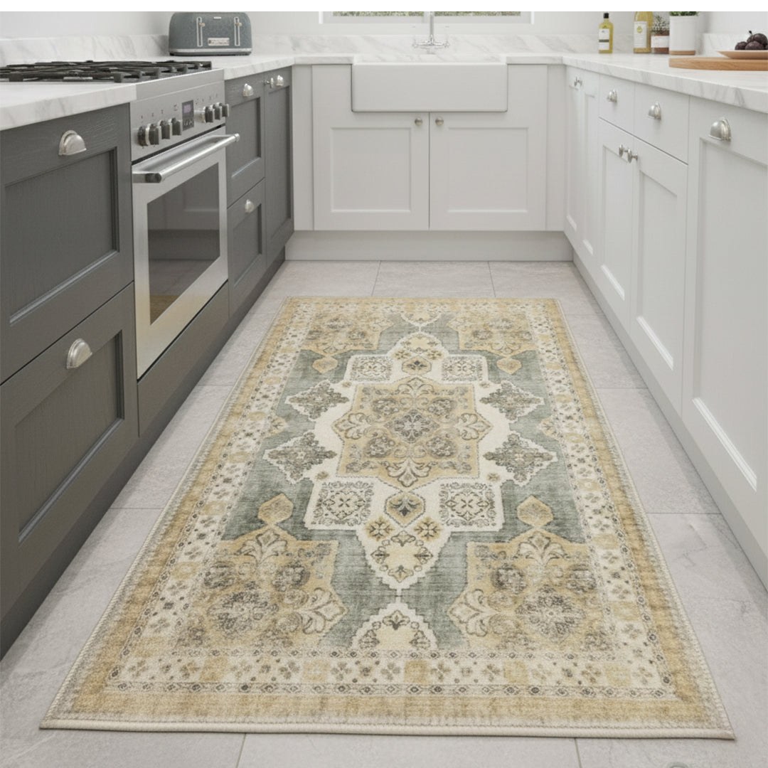 Muddy Carpet Monarch Washable Area Rugs for Living Room, Bedroom & Dining Room – Modern Soft Low Pile Non Slip Carpet – Pet Friendly Waterproof Foldable Rugs for Home