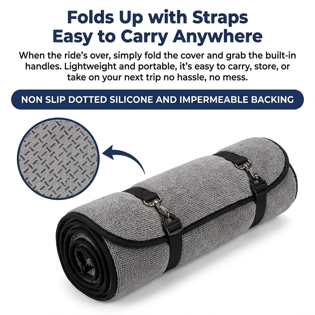 Muddymats® Petite Chenille Dog Car Seat Cover for Back Seat, 100% Waterproof Dog Hammock for Car, SUVs & Trucks, Heavy Duty, Scratch Proof Car Seat Cover, Slip Resistant Backing & Side Flaps
