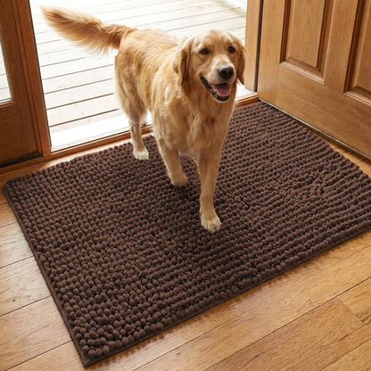 Muddymats® T.Max Dog Door Mat for Muddy Paws – Dirt-Trapping Chenille Entryway Muddy Carpet®, Super Water Absorbent Microfiber, Quick Dry, Slip Resistant Washable Indoor Mat