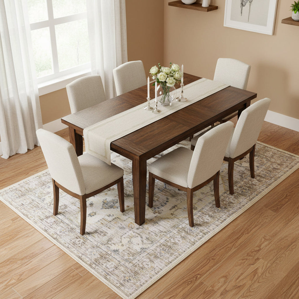 Muddy Carpet Tuscany Washable Area Rugs for Living Room, Bedroom & Dining Room – Modern Soft Low Pile Non Slip Carpet – Pet Friendly Waterproof Foldable Rugs for Home