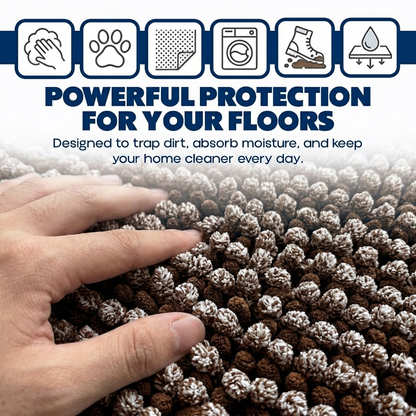 Muddymats® T.Max Dual Tone Indoor Dog Door Mat & Bathroom Rugs – Non Slip Chenille Entryway Rug for Muddy Paws, Super Absorbent Washable Front Door Mat, Quick Dry Bath Mat