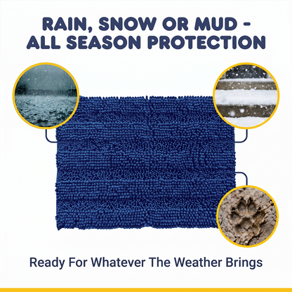 Muddymats® StripeMax Dog Floor Mat for Muddy Paws – Thick Plush Striped Chenille Muddy Carpet®, Super Water Absorbent Microfiber, Quick Dry, Slip Resistant Washable Indoor Mat