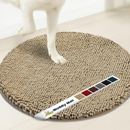 Muddymats® Super Absorbent Microfiber Dog Door Round Mat