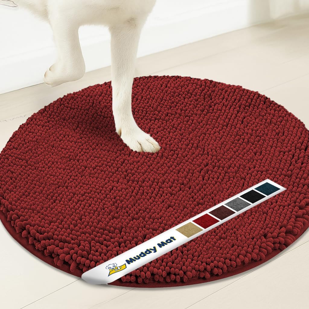 Muddymats® Super Absorbent Microfiber Dog Door Round Mat