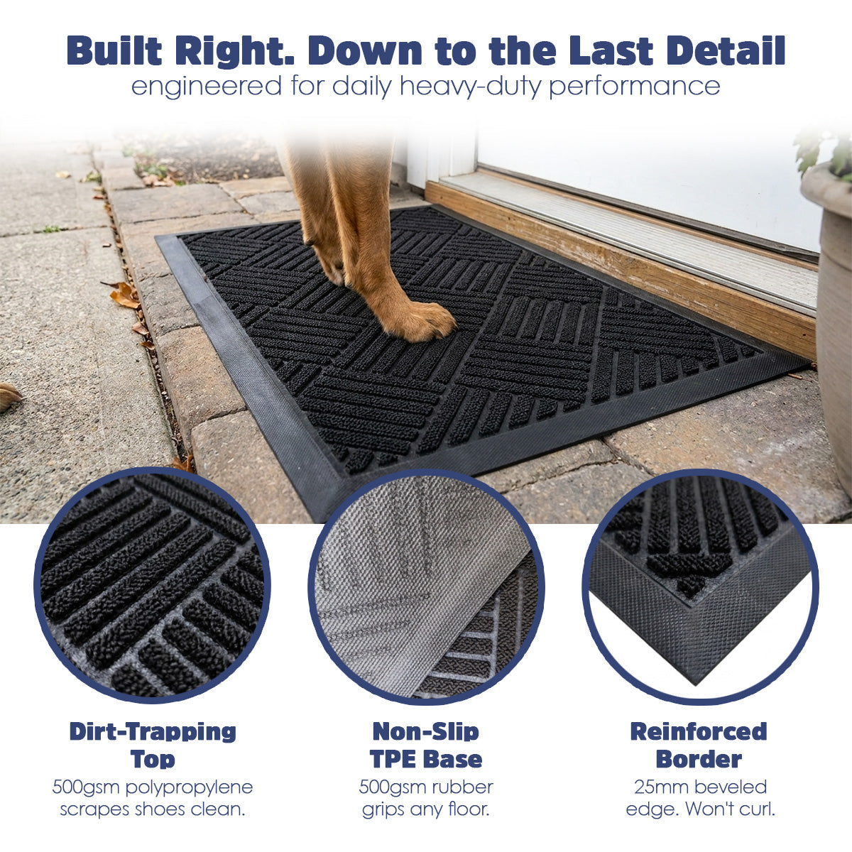 Muddymats® Printed Meshy Mat – The Best Dog Outdoor Mat for Muddy Paws