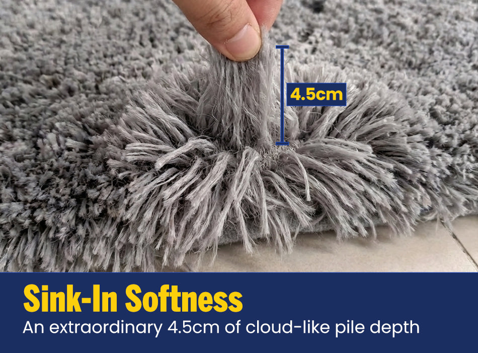Muddymats® Fluffy Bathroom Rug, Soft Absorbent Microfiber Bath Mat, Non Slip, Quick Dry, Machine Washable for Bathroom Floor, Tub, Shower, Toilet and Sink