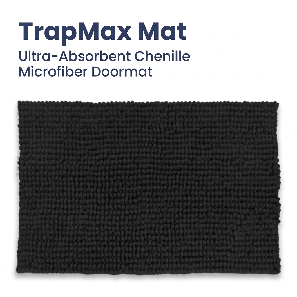 Muddymats® T.Max Dog Door Mat for Muddy Paws – Dirt-Trapping Chenille Entryway Muddy Carpet®, Super Water Absorbent Microfiber, Quick Dry, Slip Resistant Washable Indoor Mat