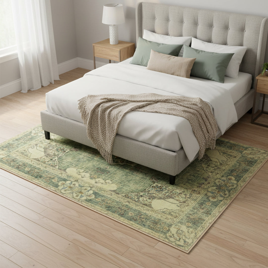 Muddy Carpet Majestic Washable Area Rugs for Living Room, Bedroom & Dining Room – Modern Soft Low Pile Non Slip Carpet – Pet Friendly Waterproof Foldable Rugs for Home