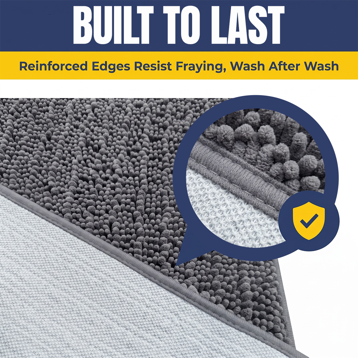 Muddymats® MudMax Dog Door Mat for Muddy Paws – Ultra Water Absorbing Mat Chenille Muddy Carpet® Soaks 5X Water, Microfiber Quick Dry, Slip Resistant Machine Washable Indoor Mat
