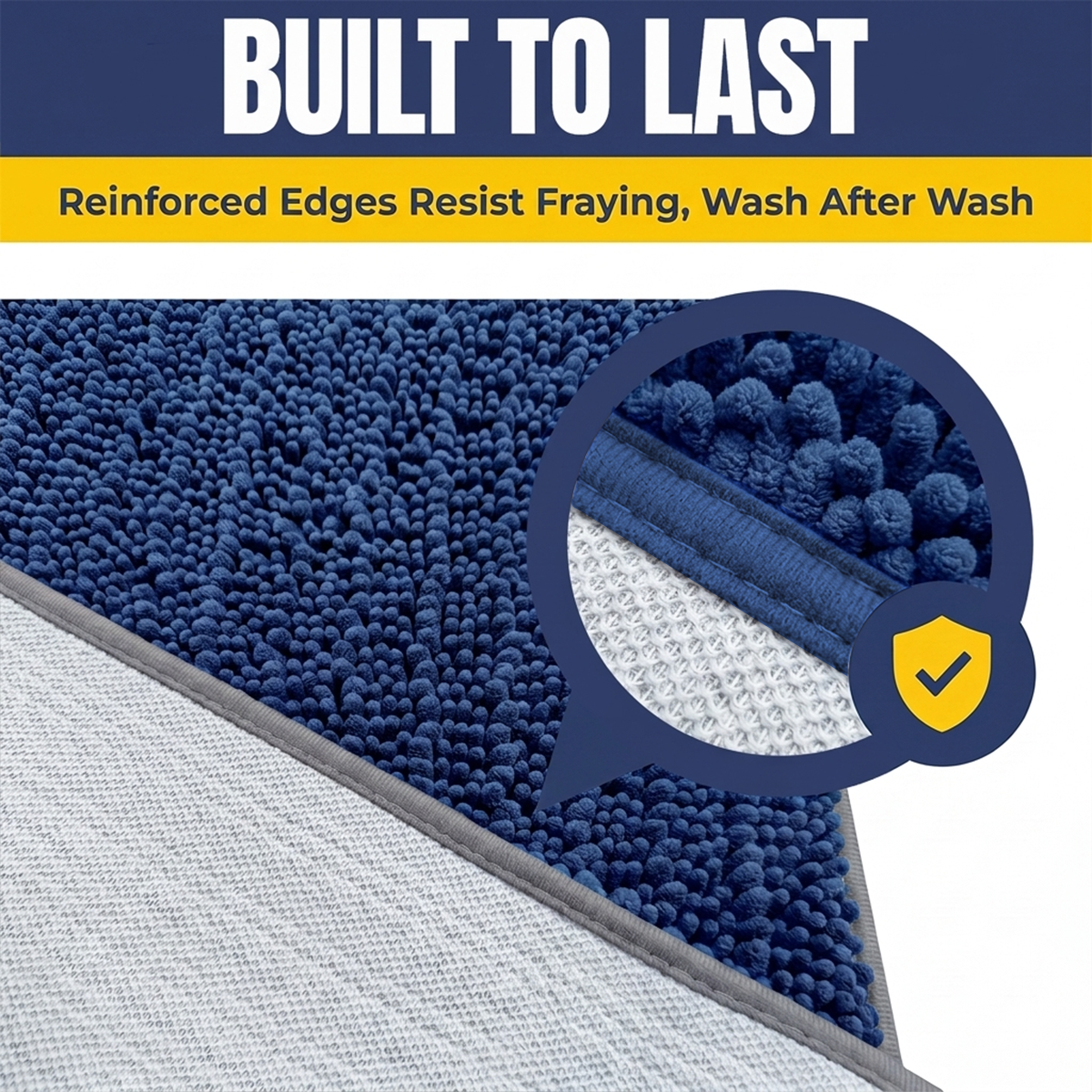 Muddymats® MudMax Dog Door Mat for Muddy Paws – Ultra Water Absorbing Mat Chenille Muddy Carpet® Soaks 5X Water, Microfiber Quick Dry, Slip Resistant Machine Washable Indoor Mat