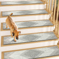 Muddymats® Soft Chenille Stair Treads Non-Slip Reusable, Super Absorbent Stair Treads for Wooden Steps, Tile & Marble Floor, Easy to Install & Machine Washable - Aspen 30'' x 7''