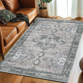 Muddy Carpet Blue Bell Washable Area Rugs for Living Room, Bedroom & Dining Room – Modern Soft Low Pile Non Slip Carpet – Pet Friendly Waterproof Foldable Rugs for Home