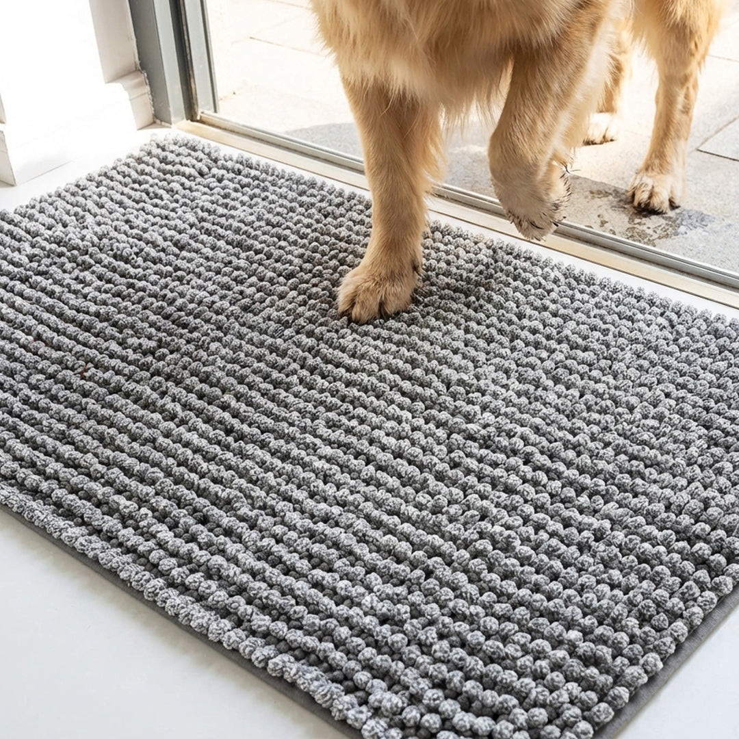 Muddymats® T.Max Dual Tone Indoor Dog Door Mat & Bathroom Rugs – Non Slip Chenille Entryway Rug for Muddy Paws, Super Absorbent Washable Front Door Mat, Quick Dry Bath Mat