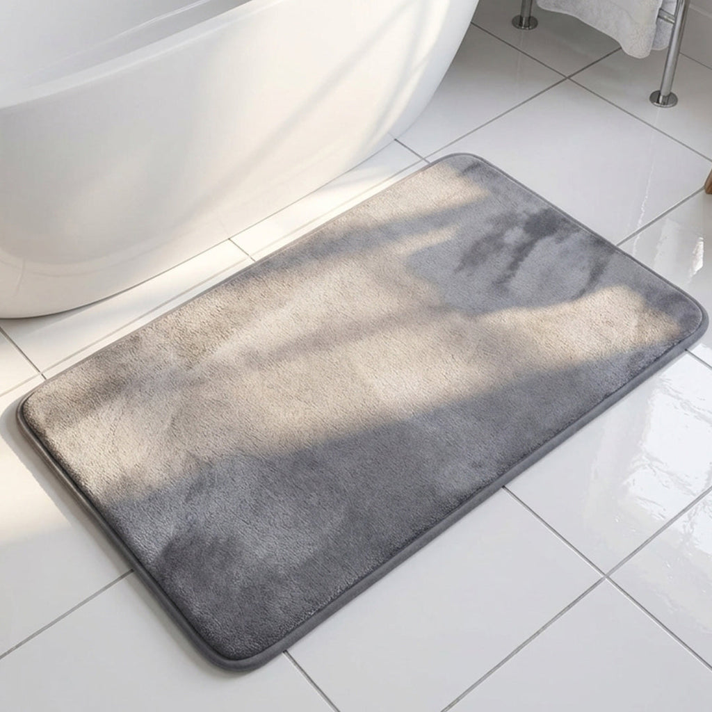 Muddymats® Memory Foam Bath Mat – Velvet Soft Non Slip Bathroom Rugs, Thick Absorbent Bath Rugs, Washable Bath Mat for Bathroom Floor and Shower