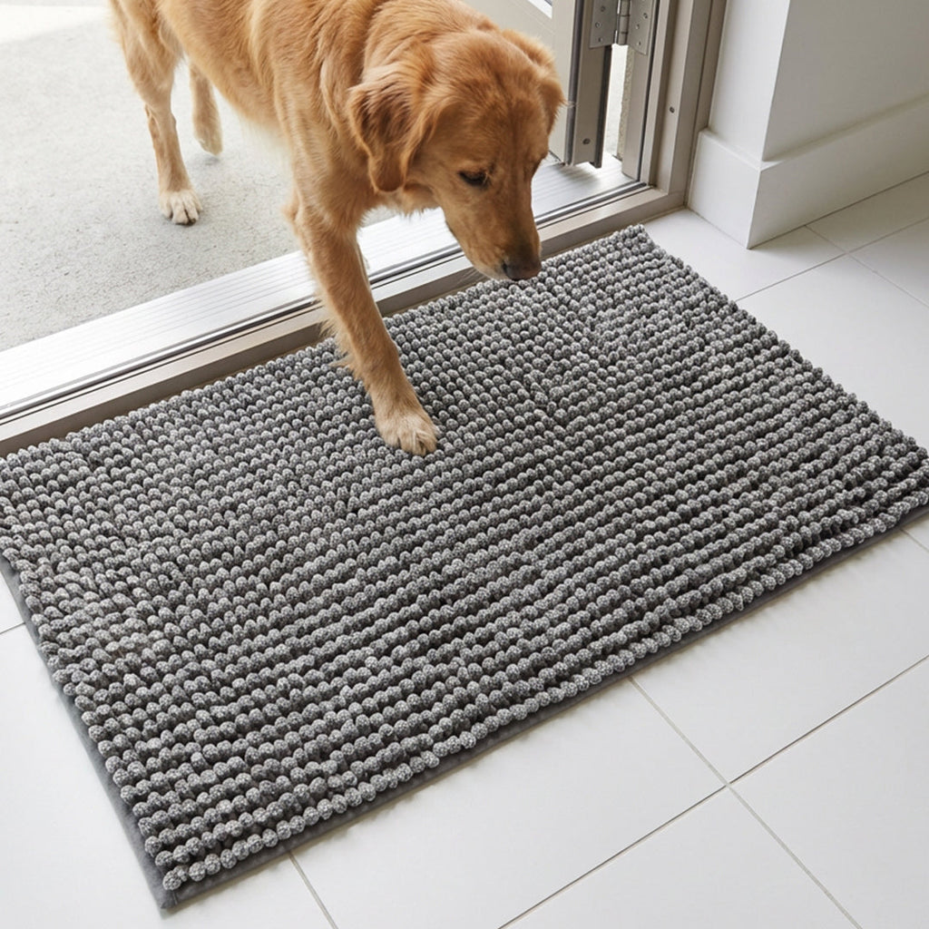 Muddymats® T.Max Dual Tone Indoor Dog Door Mat & Bathroom Rugs – Non Slip Chenille Entryway Rug for Muddy Paws, Super Absorbent Washable Front Door Mat, Quick Dry Bath Mat
