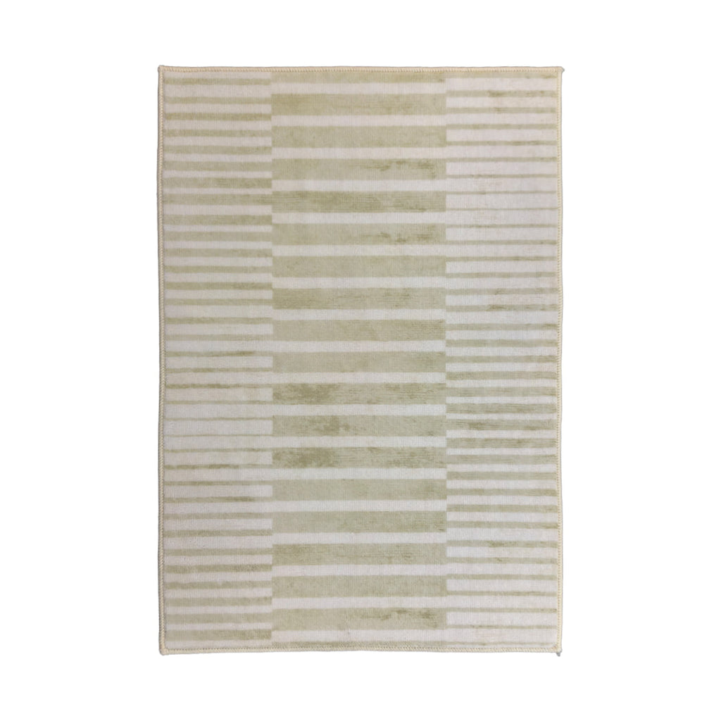 Muddy Carpet Creamline Washable Area Rugs for Living Room, Bedroom & Dining Room – Modern Soft Low Pile Non Slip Carpet – Pet Friendly Waterproof Foldable Rugs for Home
