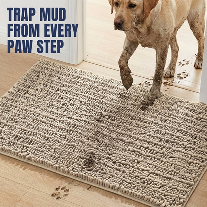Muddymats® MudMax Dog Door Mat for Muddy Paws – Ultra Water Absorbing Mat Chenille Muddy Carpet® Soaks 5X Water, Microfiber Quick Dry, Slip Resistant Machine Washable Indoor Mat