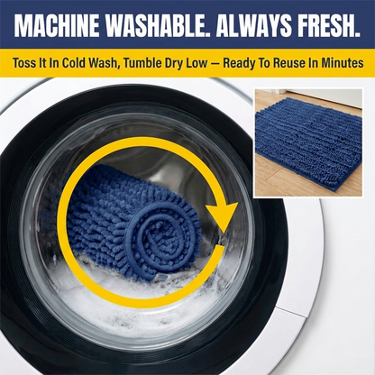 Muddymats® MudMax Dog Door Mat for Muddy Paws – Ultra Water Absorbing Mat Chenille Muddy Carpet® Soaks 5X Water, Microfiber Quick Dry, Slip Resistant Machine Washable Indoor Mat