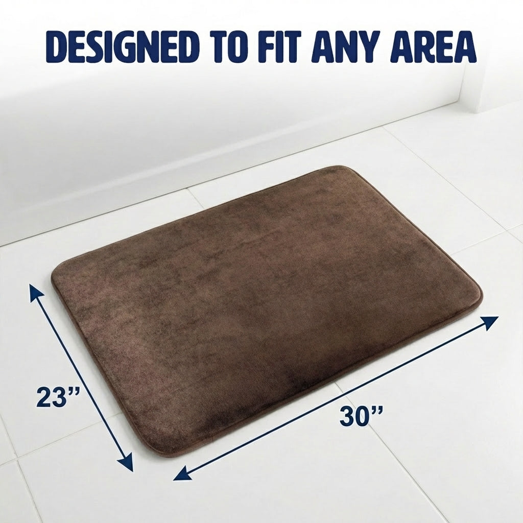Muddymats® Memory Foam Bath Mat – Velvet Soft Non Slip Bathroom Rugs, Thick Absorbent Bath Rugs, Washable Bath Mat for Bathroom Floor and Shower
