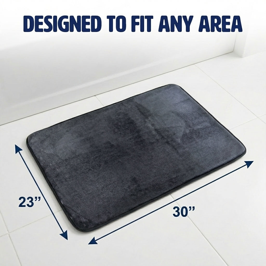 Muddymats® Memory Foam Bath Mat – Velvet Soft Non Slip Bathroom Rugs, Thick Absorbent Bath Rugs, Washable Bath Mat for Bathroom Floor and Shower