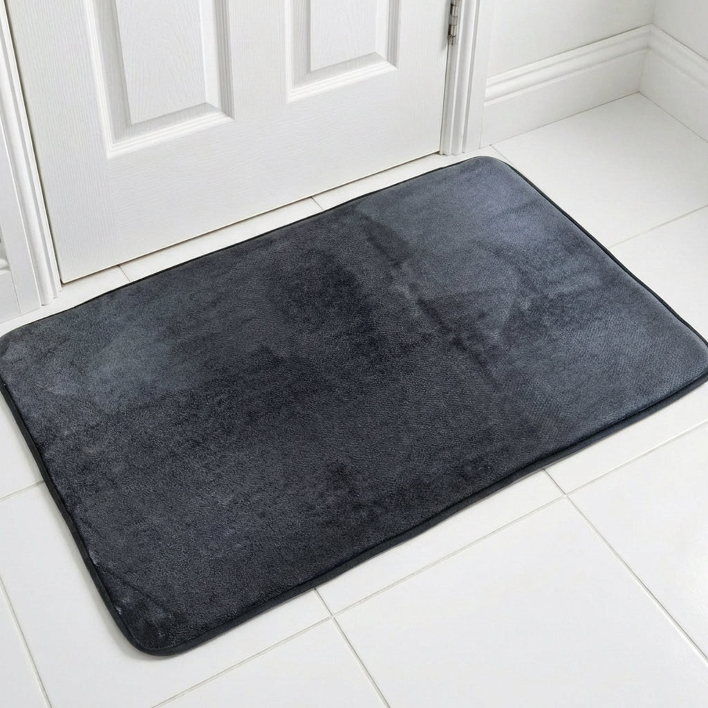 Muddymats® Memory Foam Bath Mat – Velvet Soft Non Slip Bathroom Rugs, Thick Absorbent Bath Rugs, Washable Bath Mat for Bathroom Floor and Shower