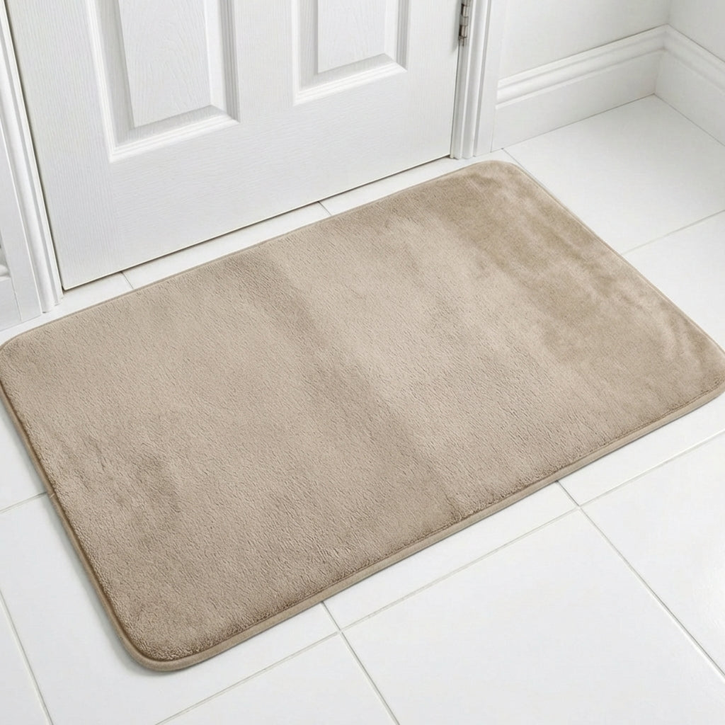 Muddymats® Memory Foam Bath Mat – Velvet Soft Non Slip Bathroom Rugs, Thick Absorbent Bath Rugs, Washable Bath Mat for Bathroom Floor and Shower