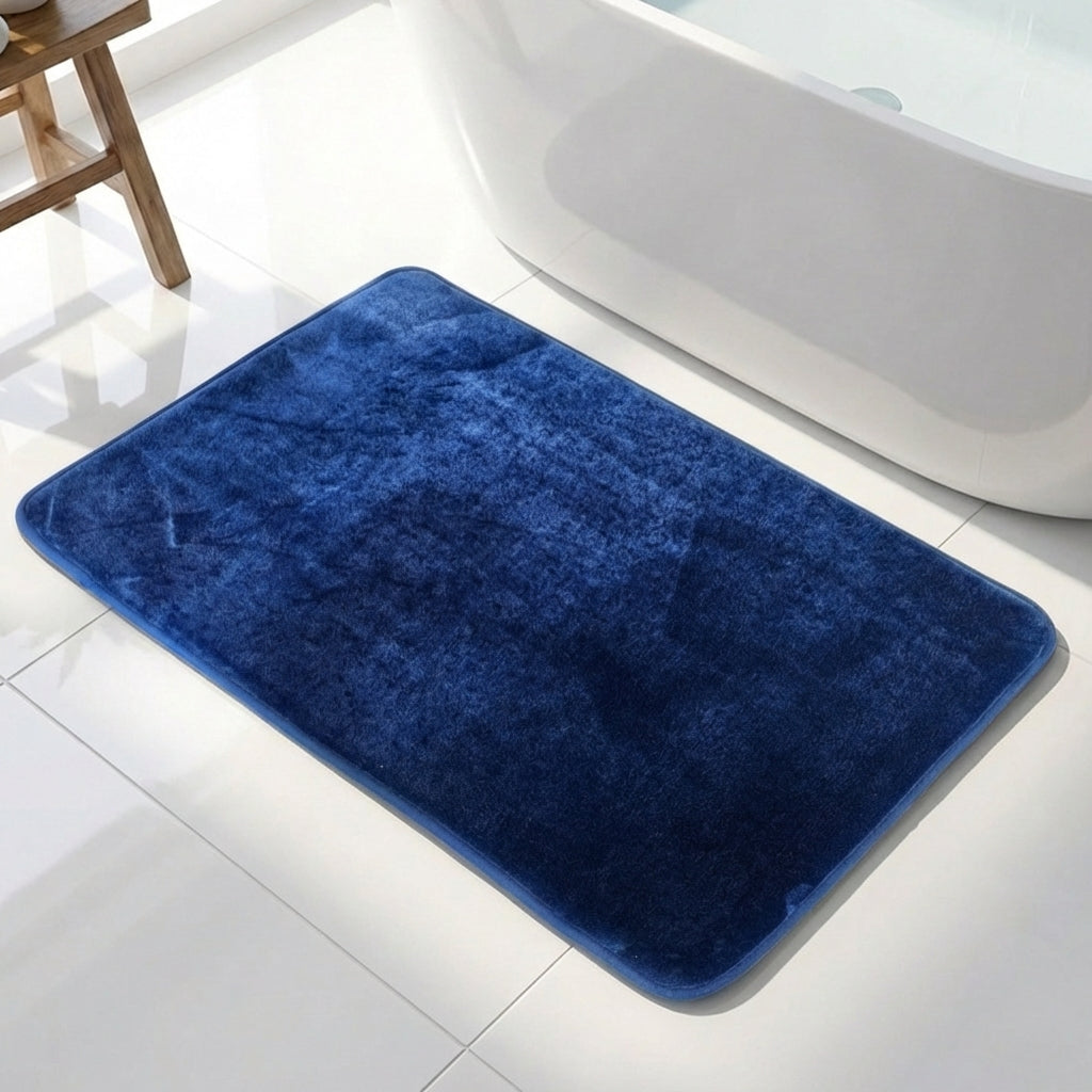 Muddymats® Memory Foam Bath Mat – Velvet Soft Non Slip Bathroom Rugs, Thick Absorbent Bath Rugs, Washable Bath Mat for Bathroom Floor and Shower