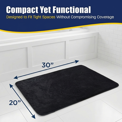Muddymats® CloudStep Bathroom Rugs, Non Slip Bath Mats for Bathroom, Super Absorbent Memory Foam Chenille, Quick Dry Machine Washable Thick Toilet Rug for Shower Tub and Floor