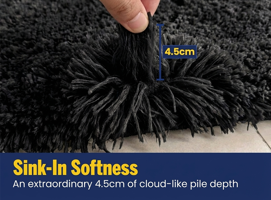 Muddymats® Fluffy Bathroom Rugs 2 Piece Set, Soft Absorbent Microfiber Bath Mats, Non Slip, Quick Dry, Machine Washable for Floor, Tub, Shower & Toilet, 20"x30" + 20"x20" U-Shaped