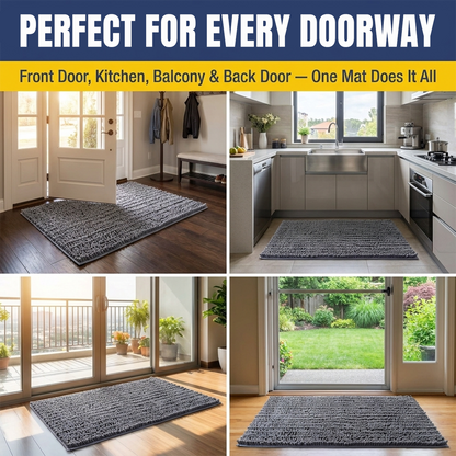 Muddymats® MudMax Dog Door Mat for Muddy Paws – Ultra Water Absorbing Mat Chenille Muddy Carpet® Soaks 5X Water, Microfiber Quick Dry, Slip Resistant Machine Washable Indoor Mat