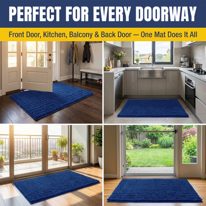 Muddymats® MudMax Dog Door Mat for Muddy Paws – Ultra Water Absorbing Mat Chenille Muddy Carpet® Soaks 5X Water, Microfiber Quick Dry, Slip Resistant Machine Washable Indoor Mat